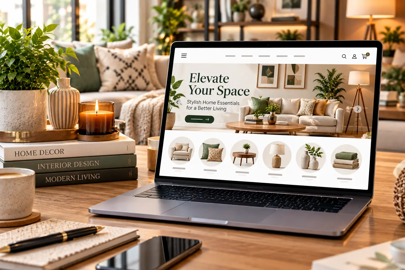 Nordic Haven Decor website design concept
