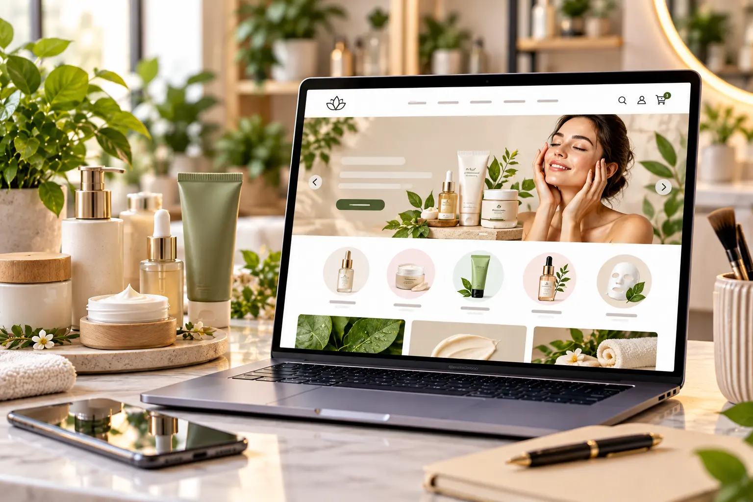 Pure Botanicals website design concept
