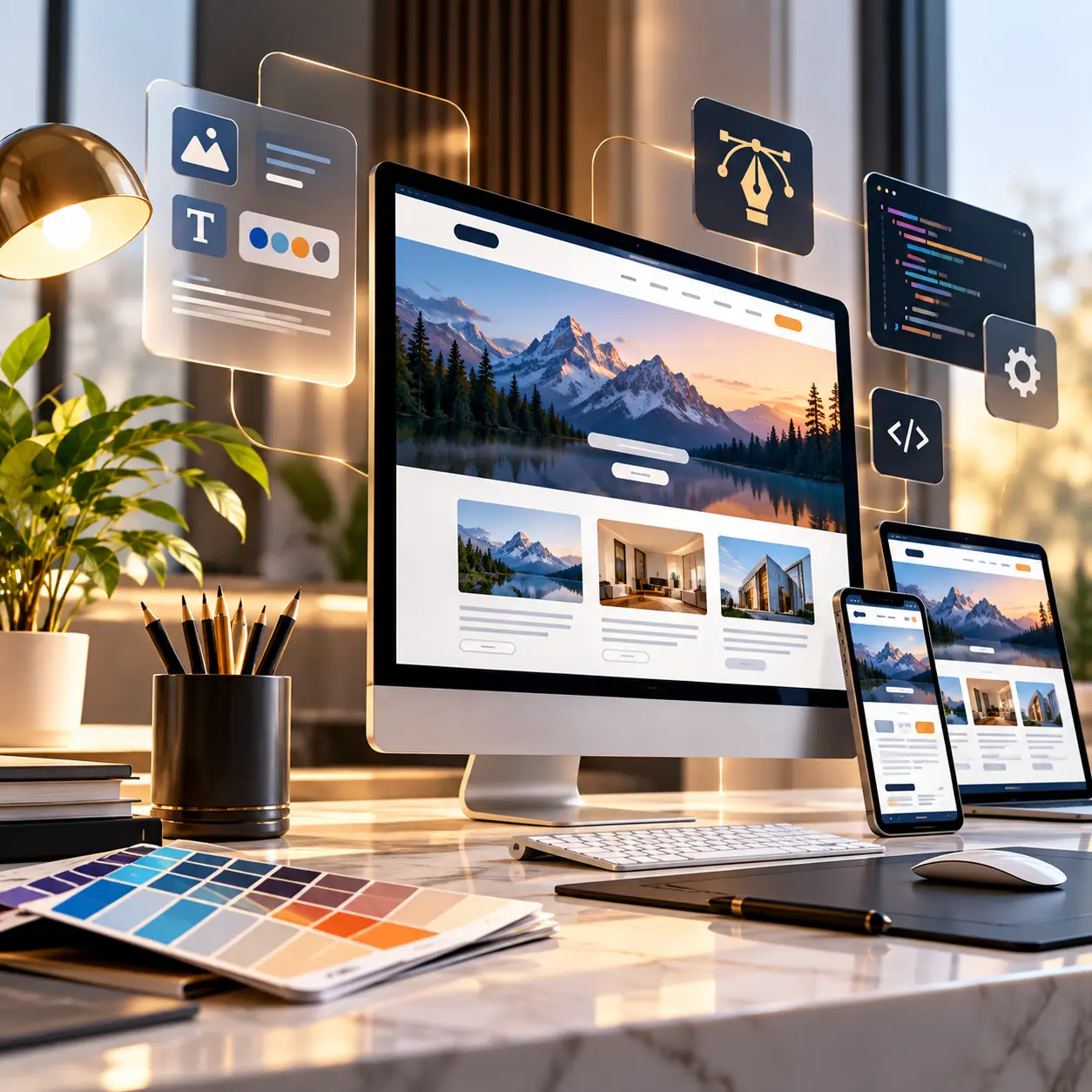 GFX Smart website design studio workspace