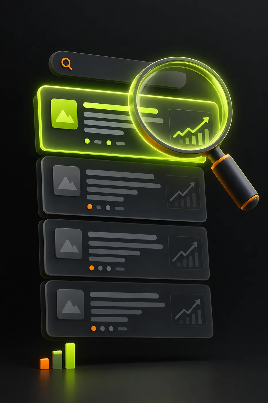 Illustration of a search result ranking at the top of Google